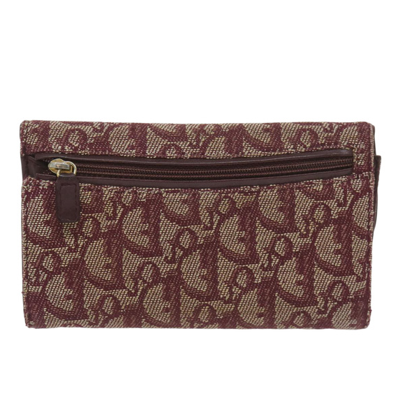 Christian Dior Trotter Canvas Saddle Wallet Red Auth ai709 - Picture 2 of 16
